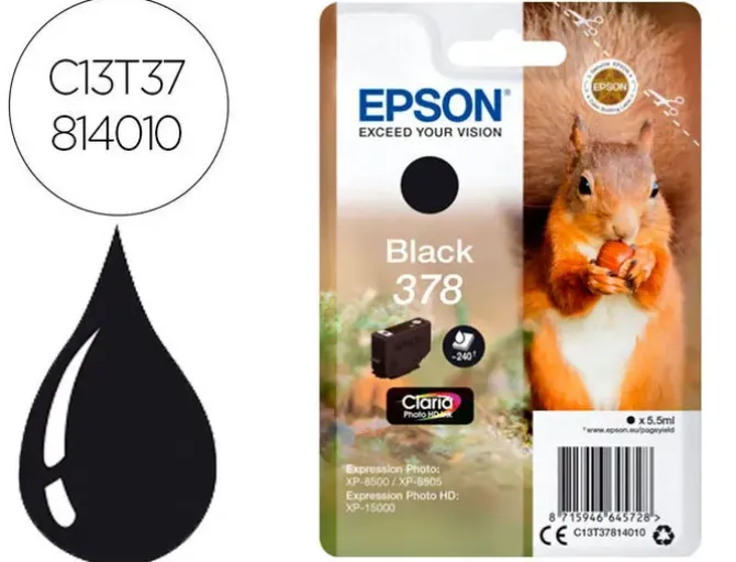 EPSON 378 NEGRO CARTUCHO DE TINTA ORIGINAL - C13T37814010