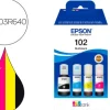 EPSON 102 PACK DE 4 BOTELLAS DE TINTA ORIGINALES - C13T03R640
