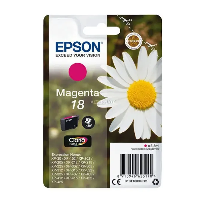 EPSON T1803 (18) MAGENTA CARTUCHO DE TINTA ORIGINAL - C13T18034012