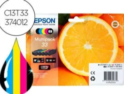 EPSON T3337 (33) PACK DE 5 CARTUCHOS DE TINTA ORIGINALES - C13T33374011