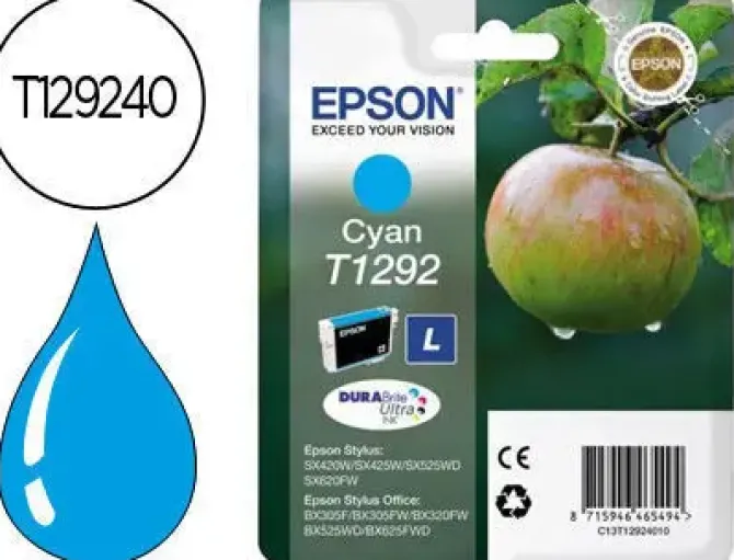 EPSON T1292 CYAN CARTUCHO DE TINTA ORIGINAL - C13T12924012