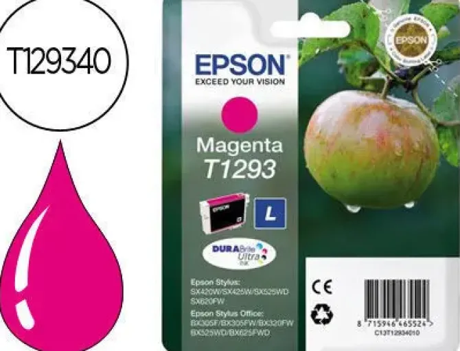 EPSON T1293 MAGENTA CARTUCHO DE TINTA ORIGINAL - C13T12934012