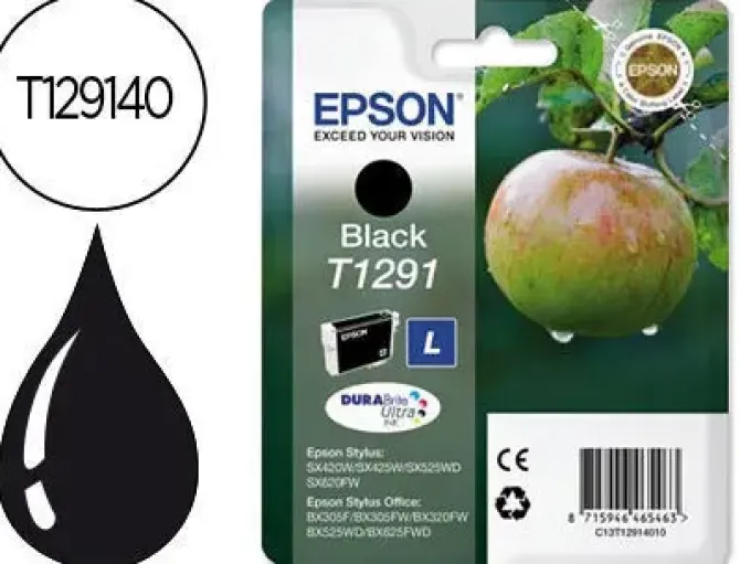 EPSON T1291 NEGRO CARTUCHO DE TINTA ORIGINAL - C13T12914012