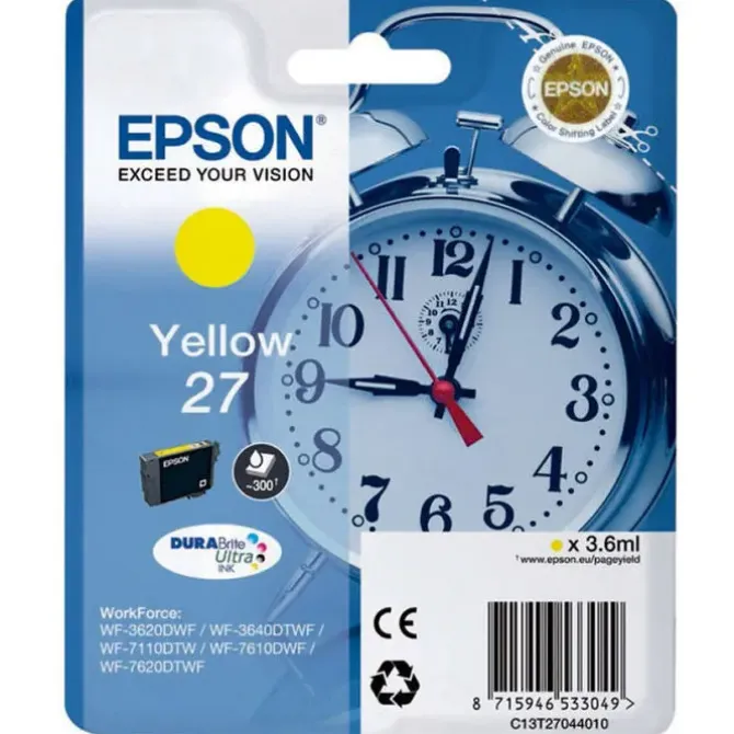 EPSON T2714 (27XL) AMARILLO CARTUCHO DE TINTA ORIGINAL - C13T27144012