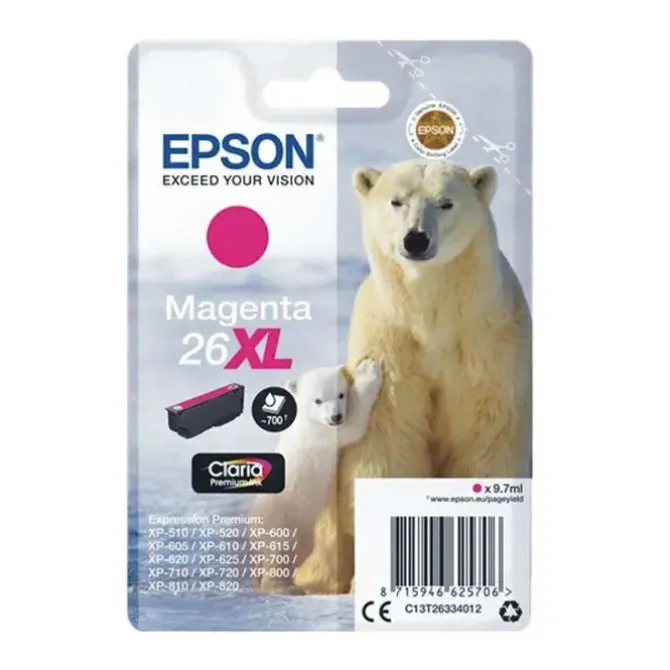 EPSON T2633 (26XL) MAGENTA CARTUCHO DE TINTA ORIGINAL - C13T26334012