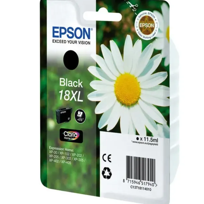 EPSON T1811 (18XL) NEGRO CARTUCHO DE TINTA ORIGINAL - C13T18114012