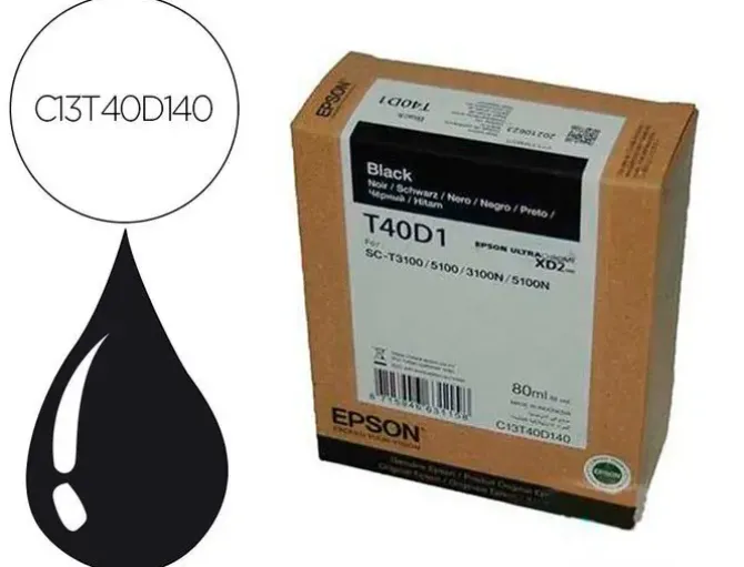 EPSON T40D1 NEGRO CARTUCHO DE TINTA ULTRACHROME XD2 ORIGINAL C13T40D140