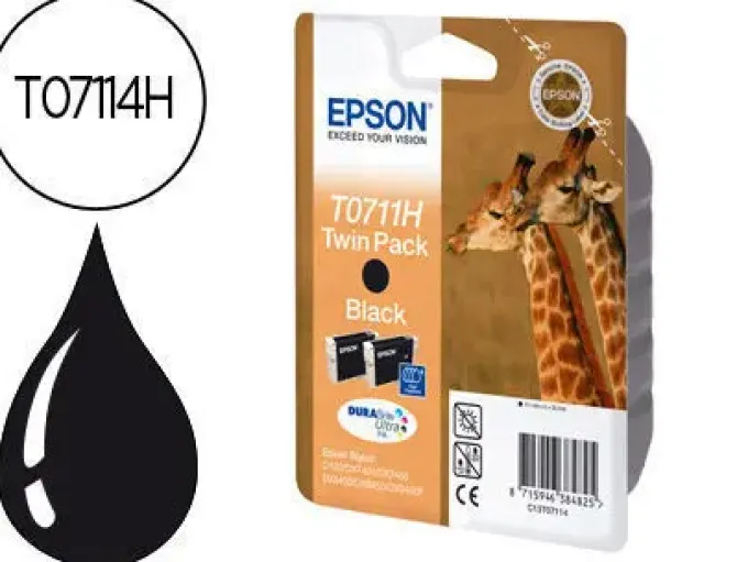 EPSON T0711H NEGRO CARTUCHO DE TINTA ORIGINAL - C13T07114H10