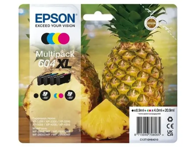 EPSON 604XL PACK DE 4 CARTUCHOS DE TINTA ORIGINALES - C13T10H64010