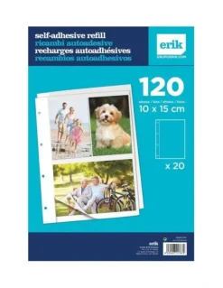 ERIK 20 HOJAS AUTOADHESIVAS PARA 120 FOTOS 10X15CM