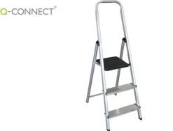 ESCALERA Q-CONNECT DE ALUMINIO 3 PELDAÑOS 590X400X1260 MM PESO MAXIMO 150 KG EN-131
