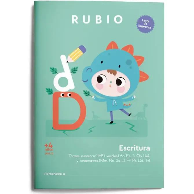 ESCRITURA CON LETRA DE IMPRENTA (+4 AÑOS). VOL. 1