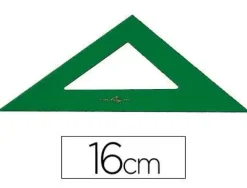 ESCUADRA FABER 16 CM PLASTICO VERDE
