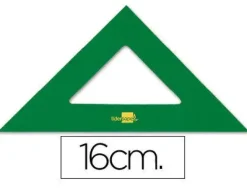 ESCUADRA LIDERPAPEL 16 CM ACRILICO VERDE