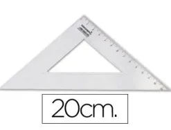 ESCUADRA LIDERPAPEL 20 CM PLASTICO CRISTAL