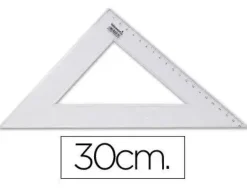 ESCUADRA LIDERPAPEL 30 CM PLASTICO CRISTAL