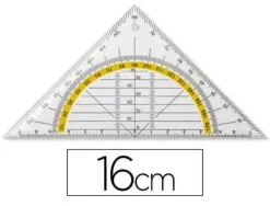 ESCUADRA LIDERPAPEL GEOMETRIA 16 CM PLASTICO CRISTAL