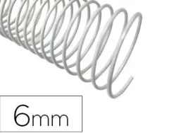 ESPIRAL METALICO Q-CONNECT BLANCO 64 5:1 6 MM 1MM CAJA DE 200 UNIDADES