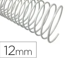 ESPIRAL METALICO Q-CONNECT BLANCO 64 5:1 12 MM 1MM CAJA DE 200 UNIDADES