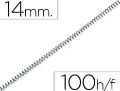 ESPIRAL METALICO Q-CONNECT 56 4:1 14MM 1MM CAJA DE 100 UNIDADES