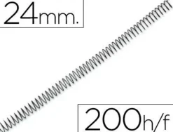 ESPIRAL METALICO Q-CONNECT 56 4:1 24MM 1,2MM CAJA DE 100 UNIDADES