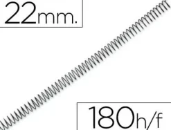 ESPIRAL METALICO Q-CONNECT 64 5:1 22MM 1,2MM CAJA DE 100 UNIDADES