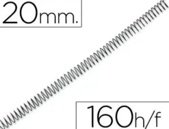 ESPIRAL METALICO Q-CONNECT 64 5:1 20MM 1,2MM CAJA DE 100 UNIDADES
