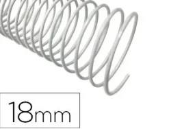 ESPIRAL METALICO Q-CONNECT BLANCO 64 5:1 18MM 1,2MM CAJA DE 100 UNIDADES