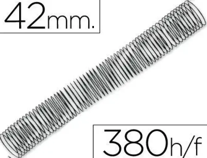 ESPIRAL METALICO Q-CONNECT 64 5:1 42MM 1,2MM CAJA DE 25 UNIDADES