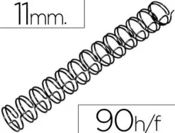 ESPIRAL WIRE 3:1 11 MM N.7 NEGRO CAPACIDAD 90 HOJAS CAJA DE 100 UNIDADES