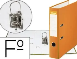 ESSELTE ARCHIVADOR DE PALANCA - FORMATO FOLIO - LOMO 75MM - CAPACIDAD PARA 500 HOJAS - COLOR NARANJA