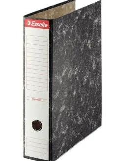 ESSELTE ARCHIVADOR DE PALANCA - CARTON - FORMATO FOLIO - LOMO 75MM - CAPACIDAD PARA 500 HOJAS - COLOR NEGRO JASPEADO