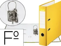 ESSELTE ARCHIVADOR DE PALANCA - FORMATO FOLIO - LOMO 75MM - CAPACIDAD PARA 500 HOJAS - COLOR AMARILLO