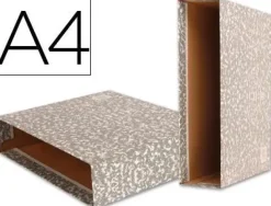 ESSELTE CAJETIN DE CARTON PARA ARCHIVADORES - TAMAÑO A4 - LOMO 75MM - CAPACIDAD 500 HOJAS - COLOR NEGRO