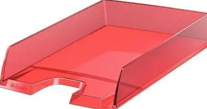 ESSELTE EUROPOST BANDEJA PORTADOCUMENTOS - PLASTICO TRANSPARENTE - FORMATO VERTICAL - A4 - COLOR ROJO