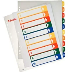 ESSELTE INDICE PP ESSELTE A4 IMPRIMIBLE 1-10 100213 MAK002800