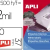 ETIQUETA ADHESIVA APLI 1783 70X37 MM PARA FOTOCOPIADORA LASER INK-JET CAJA DE 500 HOJAS