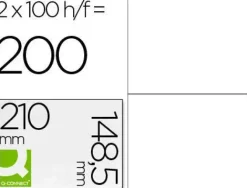 ETIQUETA ADHESIVA Q-CONNECT KF10662 TAMAÑO 210X148,5 MM FOTOCOPIADORA LASER INK-JET CAJA CON 100 HOJAS DIN A4