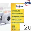 ETIQUETA AVERY 1 LINEA ADHESIVO PERMANENTE 26X12 MM BLANCA ROLLO DE 1500 UNIDADES CAJA DE 10 UNIDADES