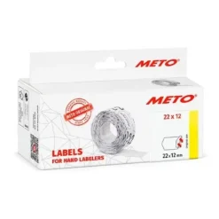 ETIQUETA METO 22 X 12 PERMANENTE COLOR BLANCO