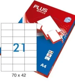ETIQUETA PLUS A4 70X42,4MM 10 HOJAS 210 ETUQYETAS 035857