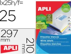 ETIQUETAS APLI A4 210X297 25H AP01215