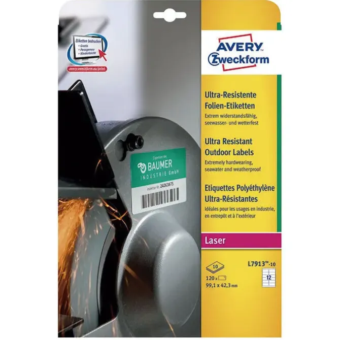 ETIQUETAS AVERY POLIETI.99 1X42 3 10H 002930