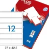 ETIQUETAS PLUS A4 105X48 10 HOJAS 120 ETIQUETAS 035850