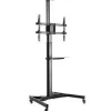 EWENT AISENS SOPORTE DE SUELO EW1440 CON RUEDA - BANDEJA - 37-70 - PESO MAXIMO SOPORTADO 50KG - COLOR NEGRO