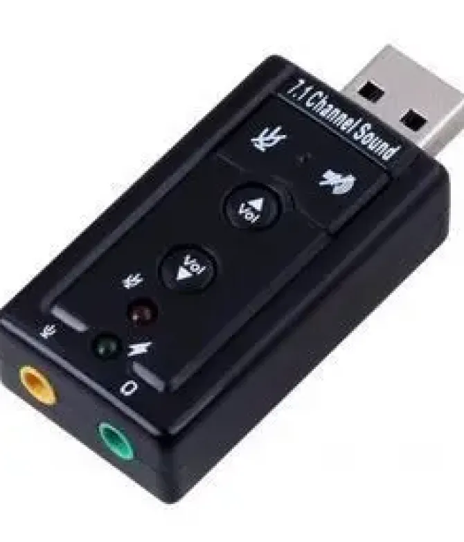 EWENT EW3762 ADAPTADOR USB AUDIO - 2 CONECTORES 3.5MM PARA MICROFONO Y ALTAVOCES - SONIDO 7.1 - COLOR NEGRO