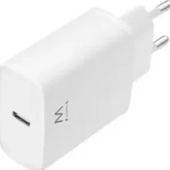 EWENT EW1320 CARGADOR USB-C 20 W - CARGA RAPIDA - ALTA EFICENCIA - COLOR BLANCO