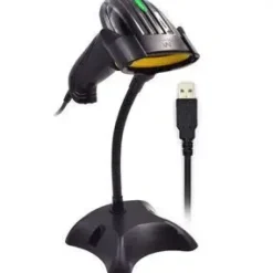 EWENT EW3400 LECTOR CODIGO DE BARRAS 1D LASER - CONECTOR USB -150 LECTURAS POR SEGUNDO - BASE MANOS LIBRES - COLOR NEGRO