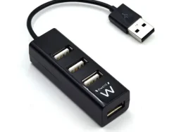 EWENT HUB USB2.0 DE ALTA VELOCIDAD - USB-A DE 4 PUERTOS - COLOR NEGRO
