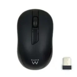 EWENT RATON INALAMBRICO 2.4HZ - RECEPTOR USB-A - 1000DPI - 1 BATERIA AA (INCLUIDA) - COLOR NEGRO